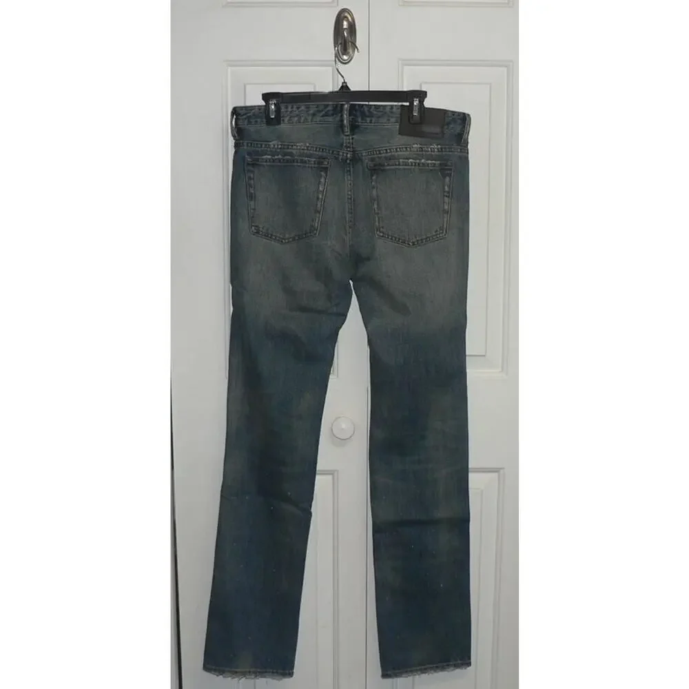 Marc by Marc Jacobs Men's Low Rise Slim Straight Jeans in Worn Indigo 31x34 $228